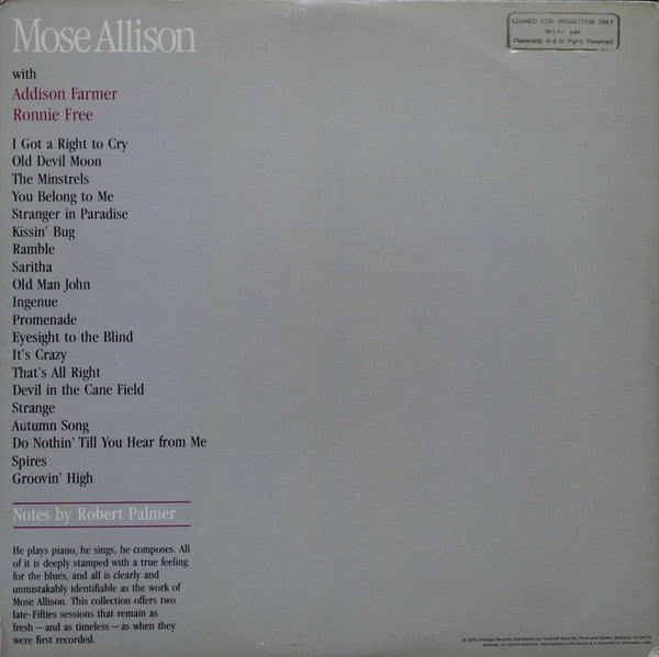 Mose Allison – Ol' Devil Mose (2xLP) LP vinyl record, image 4 of 8