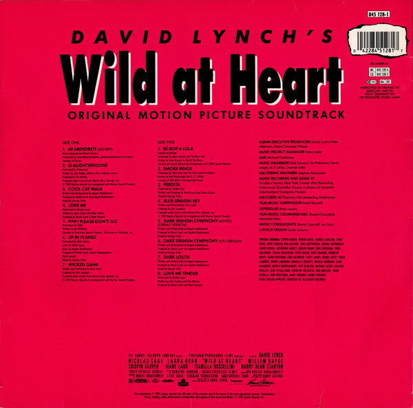 Various – David Lynch's Wild At Heart (Original Motion Picture Soundtrack) LP vinyl record, image 2 of 6