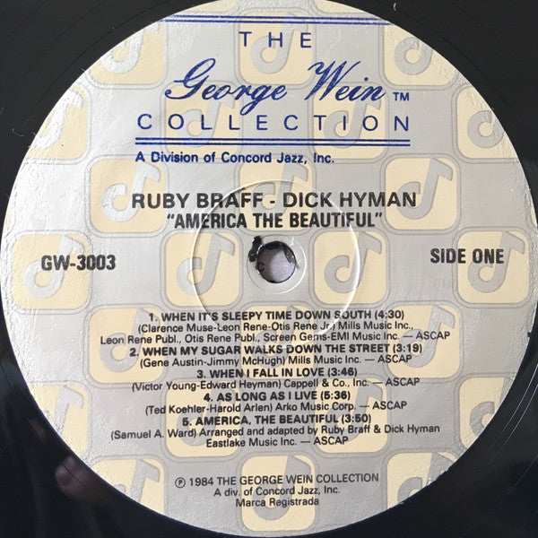 Ruby Braff, Dick Hyman – America The Beautiful LP vinyl record, image 3 of 4