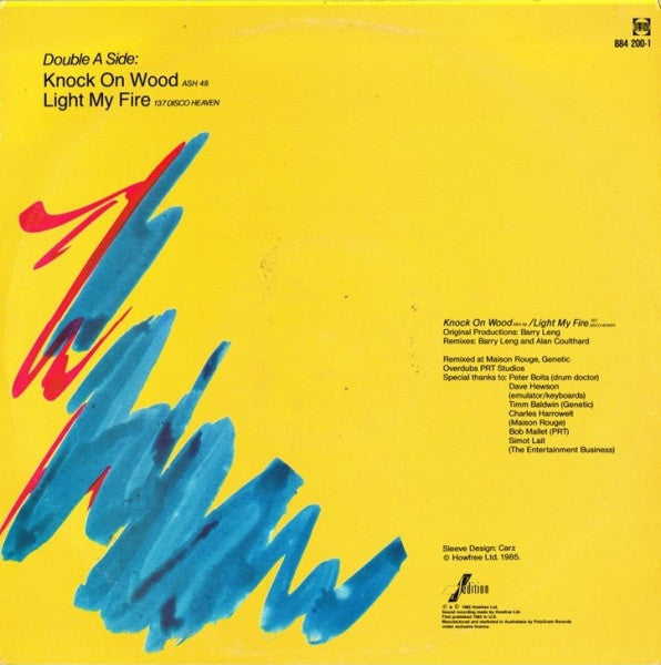 Amii Stewart – Knock On Wood (Ash 48) / Light My Fire (137 Disco Heaven) (New Remix) 12" vinyl record, image 2 of 4