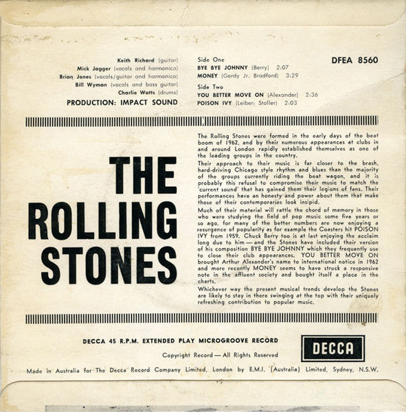 The Rolling Stones – The Rolling Stones 7" vinyl record, image 2 of 4