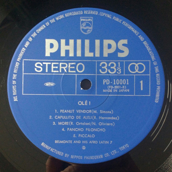 Belmonte & His Afro Latin 7 – Olé! LP vinyl record, image 7 of 8