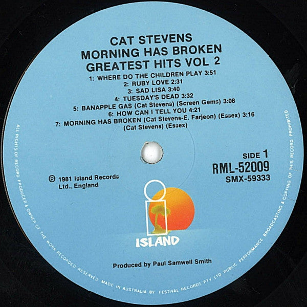 Cat Stevens – Morning Has Broken - Greatest Hits Vol. 2 LP vinyl record, image 3 of 6
