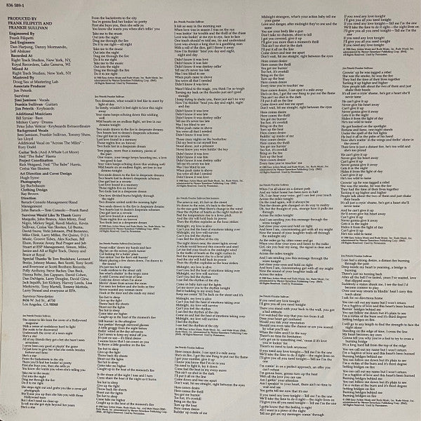 Survivor – Too Hot To Sleep LP vinyl record, image 4 of 6