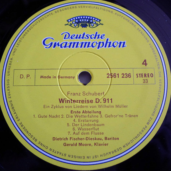 Franz Schubert, Dietrich Fischer-Dieskau, Gerald Moore – Lieder Volume 3 - Die Schöne Müllerin • Winterreise • Schwanengesang (4xLP) LP vinyl record, image 6 of 10