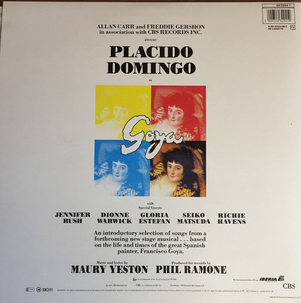 Placido Domingo, Various, Maury Yeston – Goya ...A Life In Song LP vinyl record, image 2 of 10