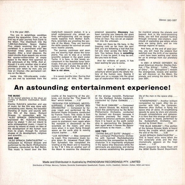 Various – 2001 - A Space Odyssey (Music From The Motion Picture Soundtrack) LP vinyl record, image 2 of 4