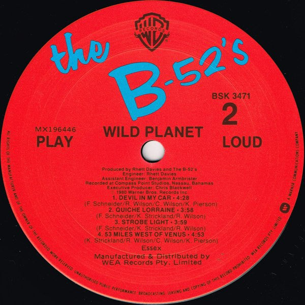 The B-52's – Wild Planet LP vinyl record, image 4 of 6