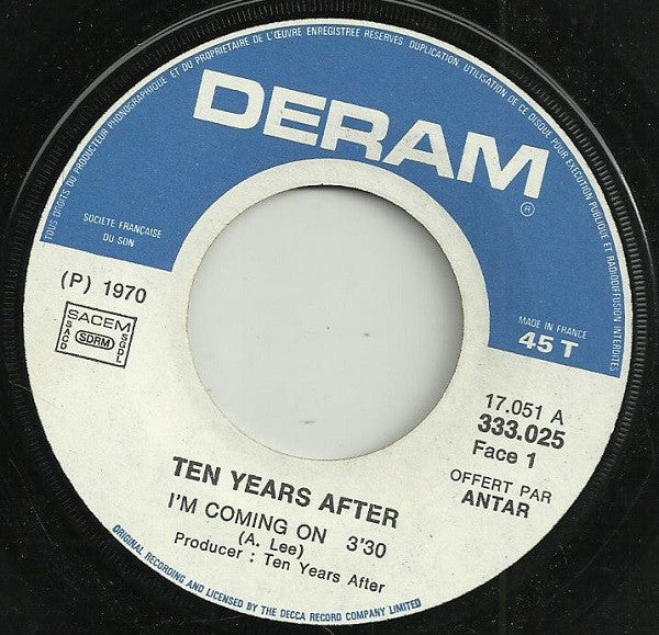 Ten Years After – I'm Coming On / She Lies In The Morning 7" vinyl record, image 3 of 4