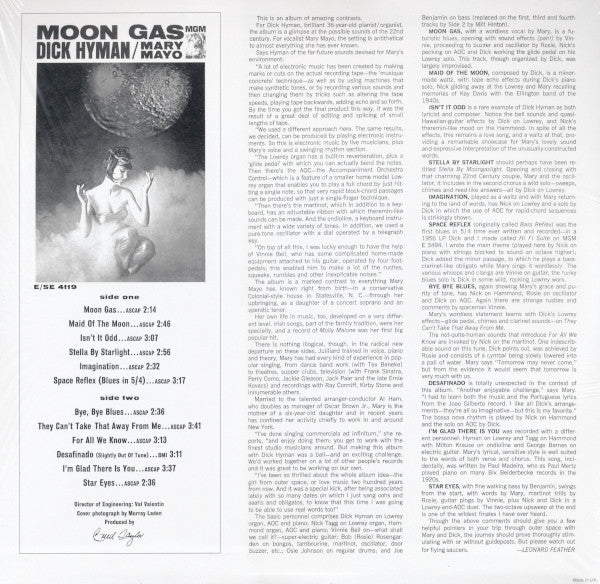 Dick Hyman, Mary Mayo – Moon Gas LP vinyl record, image 2 of 5