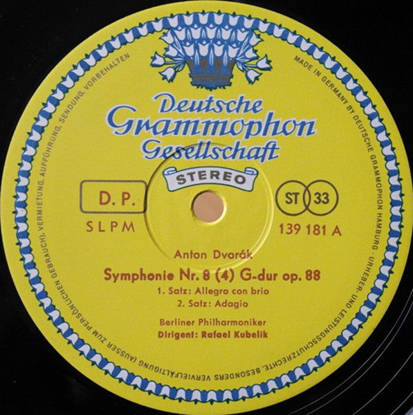 Antonín Dvořák, Berliner Philharmoniker, Rafael Kubelik – Symphonie Nr. 8 LP vinyl record, image 3 of 4