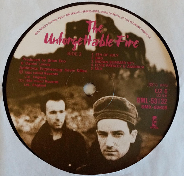 U2 – The Unforgettable Fire LP vinyl record, image 4 of 10