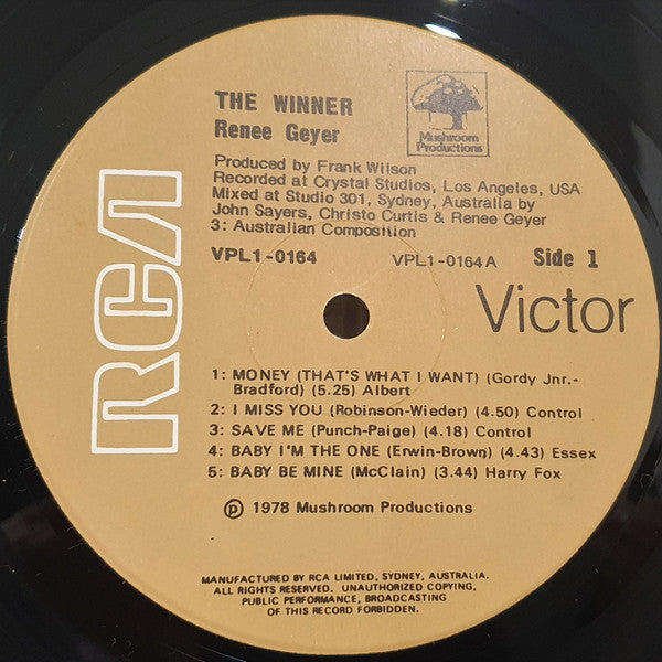 Renee Geyer – Winner LP vinyl record, image 5 of 6
