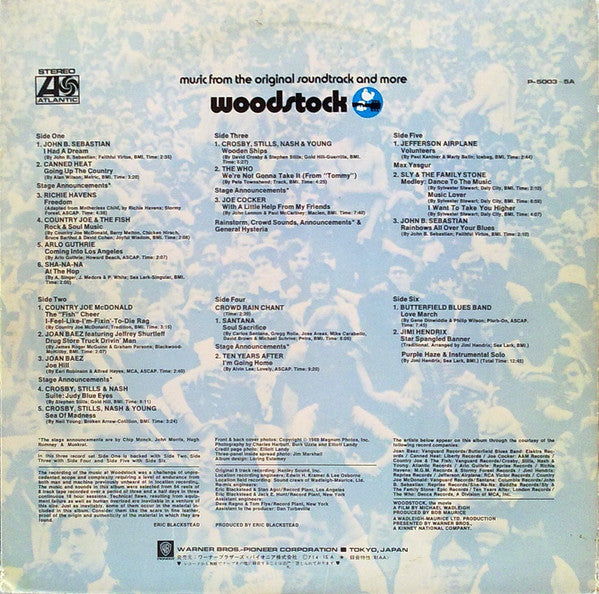 Various – Woodstock - Music From The Original Soundtrack And More (3xLP) LP vinyl record, image 7 of 10