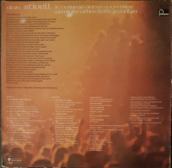 Alan Stivell – In Dublin - Am Baile Atha Cliath Yn Nulyn LP vinyl record, image 2 of 10
