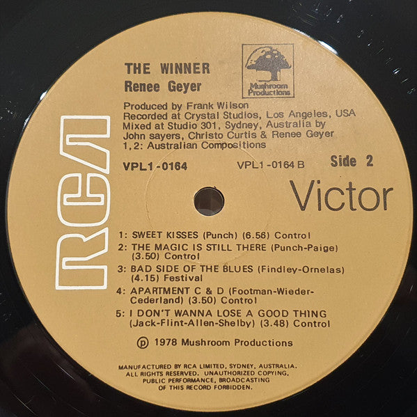 Renee Geyer – Winner LP vinyl record, image 6 of 6