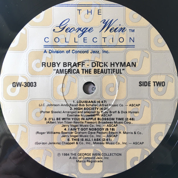 Ruby Braff, Dick Hyman – America The Beautiful LP vinyl record, image 4 of 4