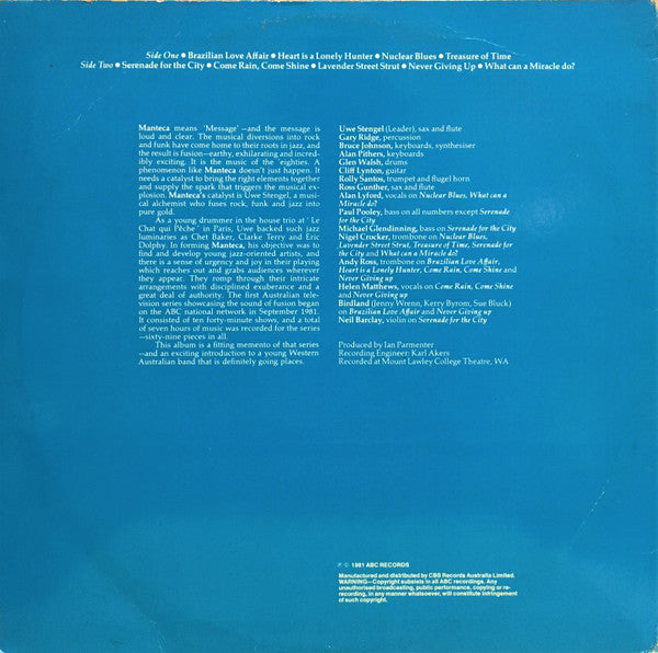 Manteca – Fusion LP vinyl record, image 2 of 4
