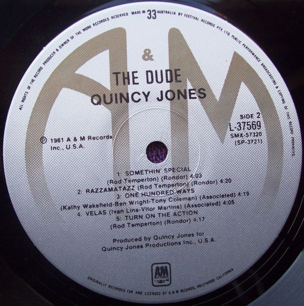 Quincy Jones – The Dude LP vinyl record, image 5 of 5