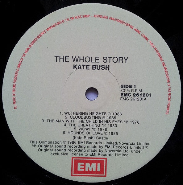 Kate Bush – The Whole Story LP vinyl record, image 5 of 6