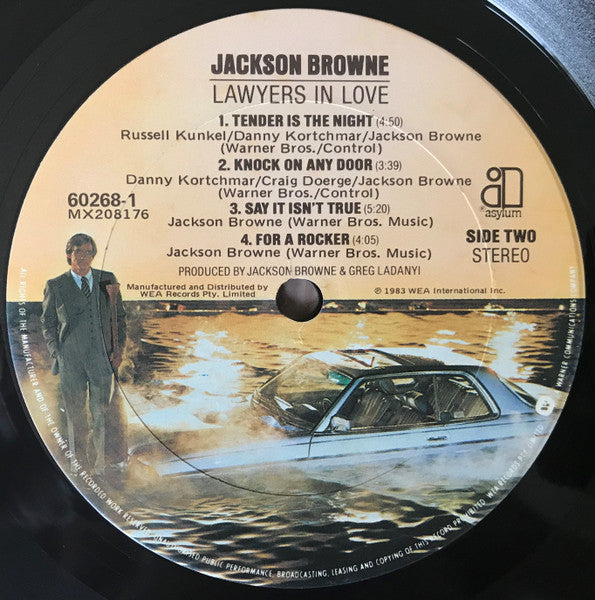 Jackson Browne – Lawyers In Love LP vinyl record, image 4 of 5