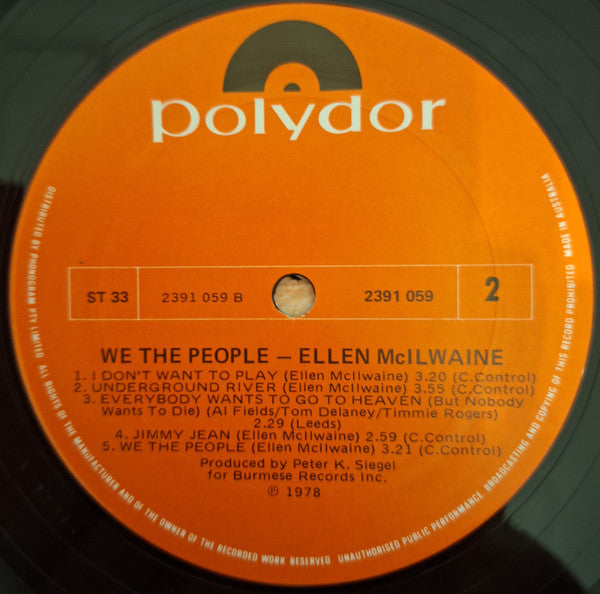 Ellen McIlwaine – We The People LP vinyl record, image 3 of 3