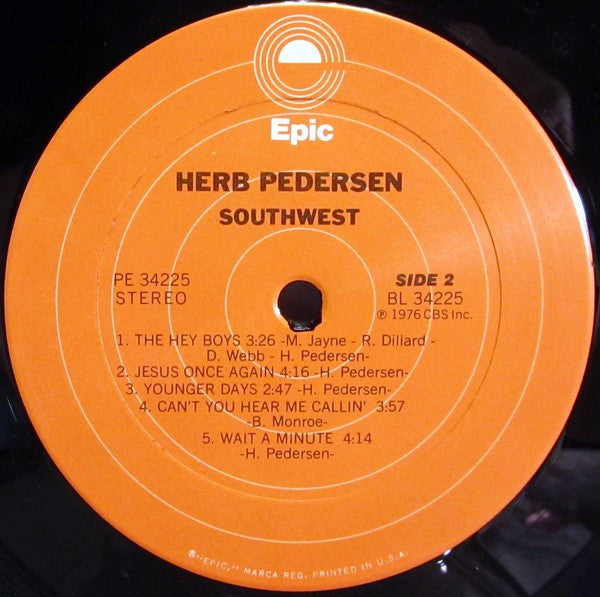 Herb Pedersen – Southwest LP vinyl record, image 4 of 6