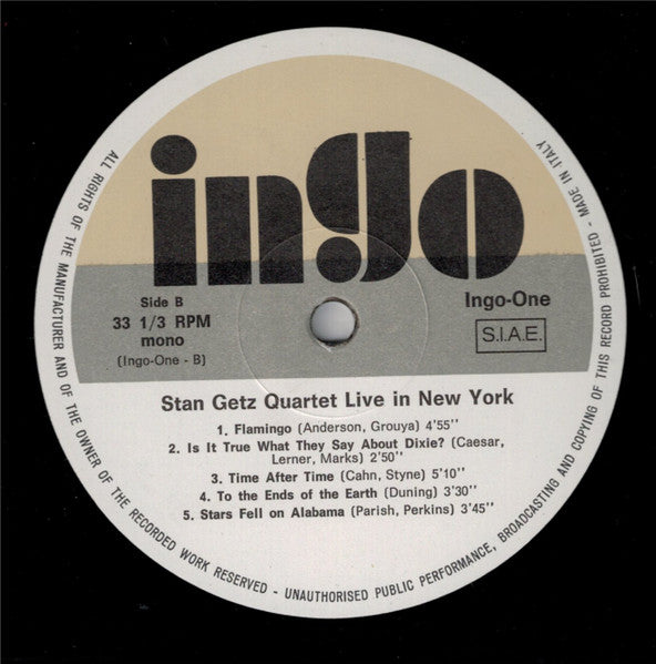 Stan Getz Quartet – Live At The Village Vanguard LP vinyl record, image 4 of 5