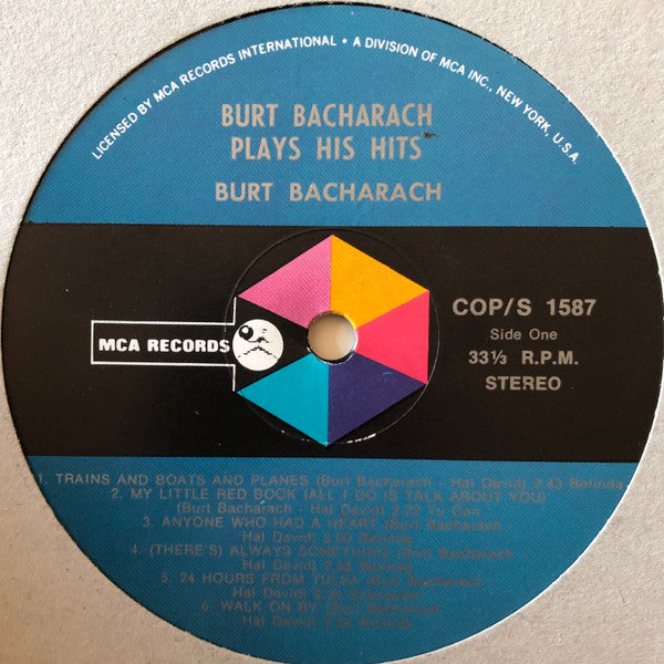 Burt Bacharach – Plays His Hits LP vinyl record, image 3 of 6