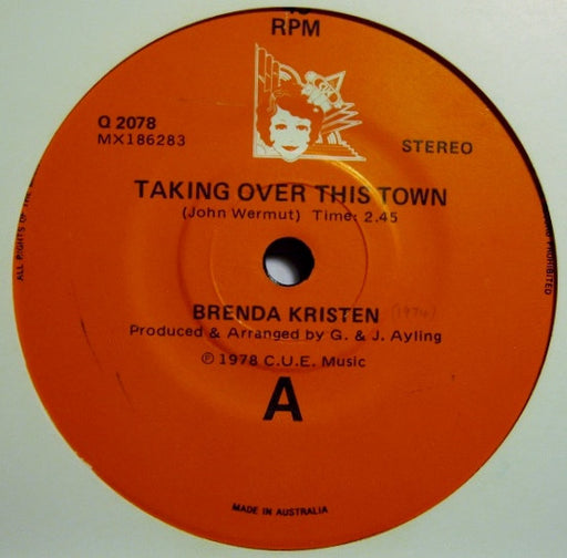 Brenda Kristen – Taking Over This Town 7" vinyl record