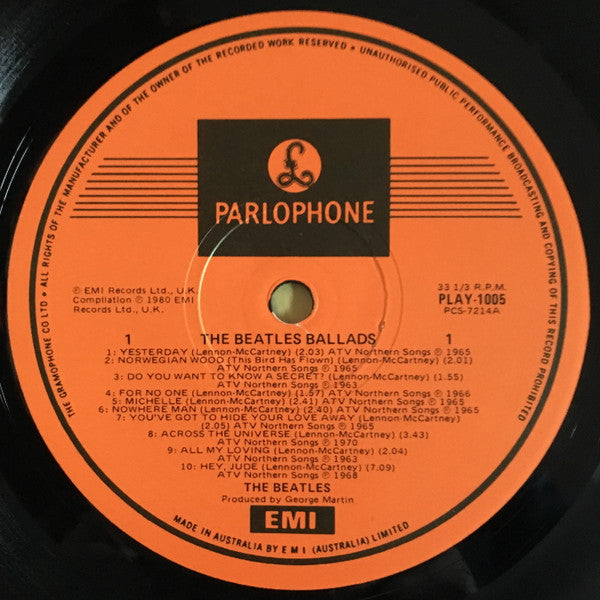 The Beatles – The Beatles Ballads LP vinyl record, image 6 of 9