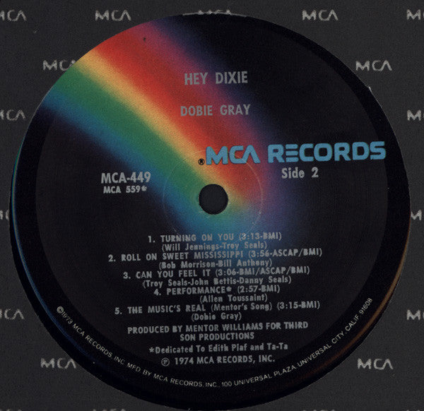 Dobie Gray – Hey Dixie LP vinyl record, image 4 of 4