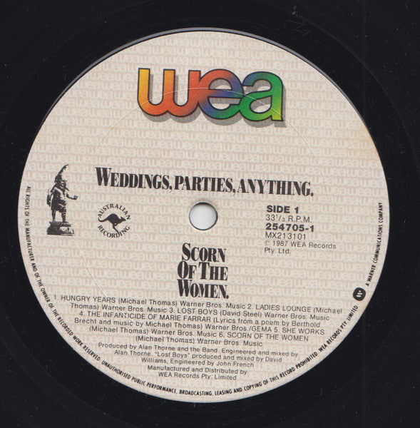 Weddings, Parties, Anything – Scorn Of The Women LP vinyl record, image 3 of 6