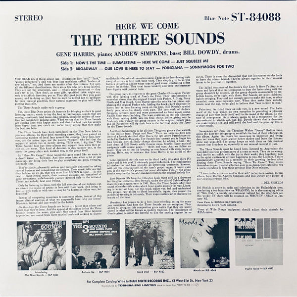 The Three Sounds – Here We Come LP vinyl record, image 4 of 10