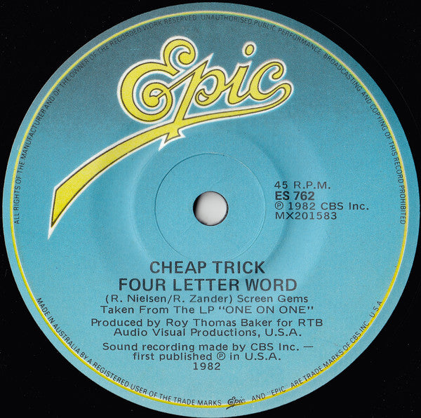 Cheap Trick – If You Want My Love 7" vinyl record, image 2 of 3