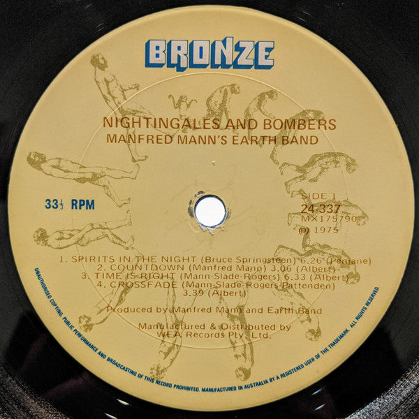 Manfred Mann's Earth Band – Nightingales & Bombers LP vinyl record, image 3 of 4