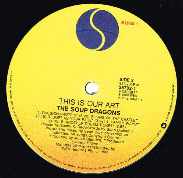 The Soup Dragons – This Is Our Art LP vinyl record, image 4 of 4