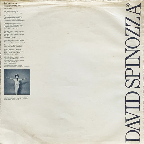 David Spinozza – Spinozza LP vinyl record, image 4 of 6
