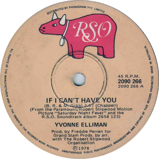 Yvonne Elliman – If I Can't Have You 7" vinyl record, image 1 of 3