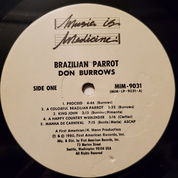Don Burrows, The Brazilian Connection – Brazilian Parrot LP vinyl record, image 3 of 4