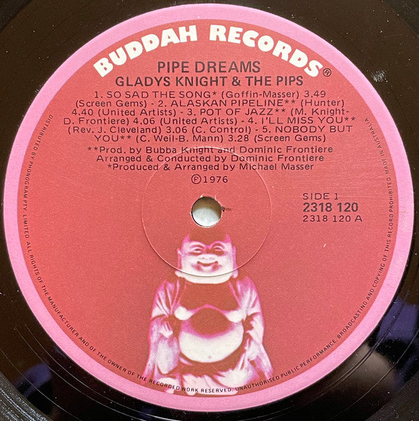 Gladys Knight And The Pips – Pipe Dreams: The Original Motion Picture Soundtrack LP vinyl record, image 3 of 4