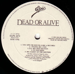 Dead Or Alive – Youthquake LP vinyl record, image 4 of 4