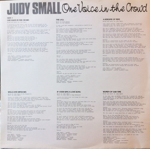 Judy Small – One Voice In The Crowd LP vinyl record, image 5 of 8