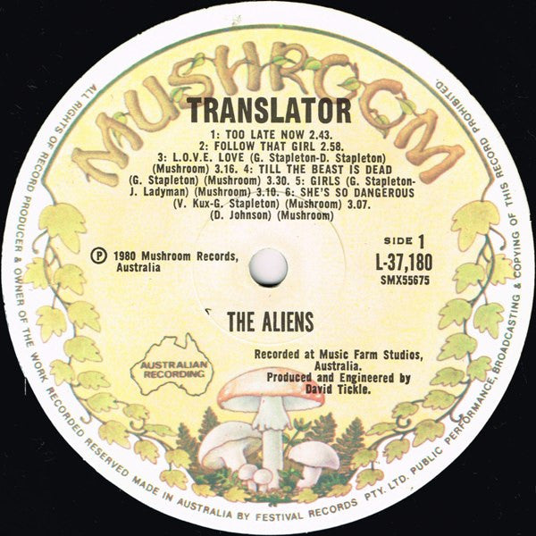 The Aliens – Translator LP vinyl record, image 3 of 6