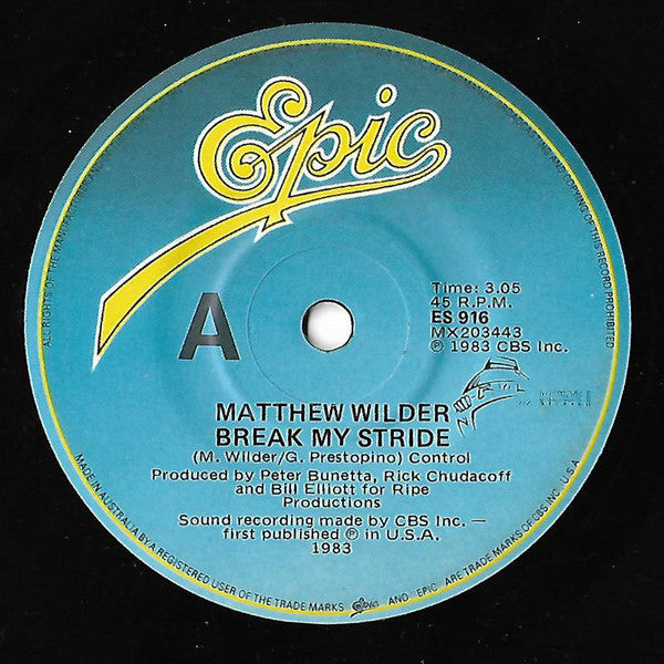 Matthew Wilder – Break My Stride