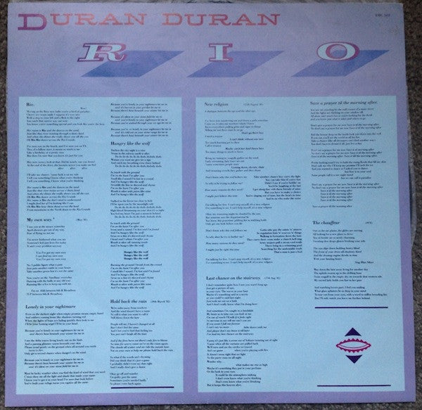 Duran Duran – Rio LP vinyl record, image 6 of 8