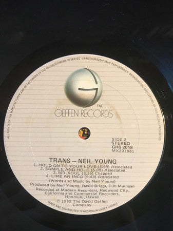 Neil Young – Trans LP vinyl record, image 6 of 6