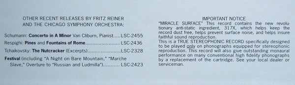 Nikolai Rimsky-Korsakov, Fritz Reiner, Chicago Symphony Orchestra – Scheherazade LP vinyl record, image 8 of 10