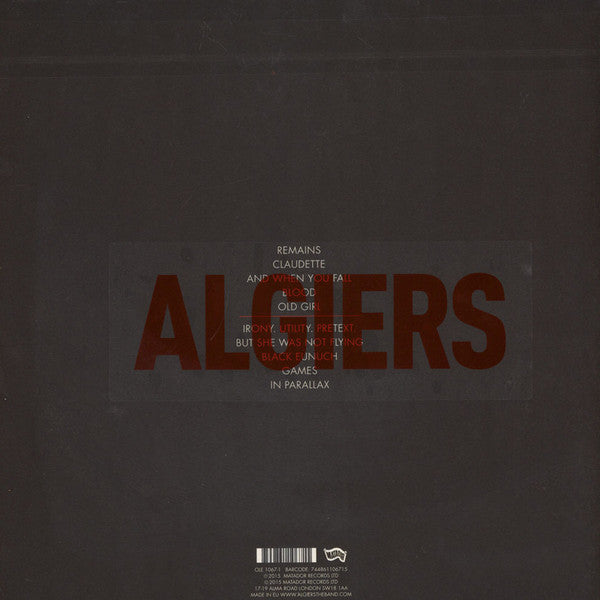 Algiers – Algiers LP vinyl record, image 2 of 8