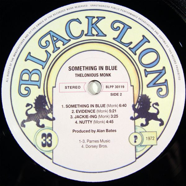 Thelonious Monk – Something In Blue LP vinyl record, image 4 of 5